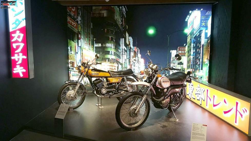 Ende der 1960er-/Anfang der 1970er-Jahre mischen japanische Marken den Motorradmarkt auf. Stellvertretend dafür stehen diese beiden Maschinen von Yamaha und Honda.