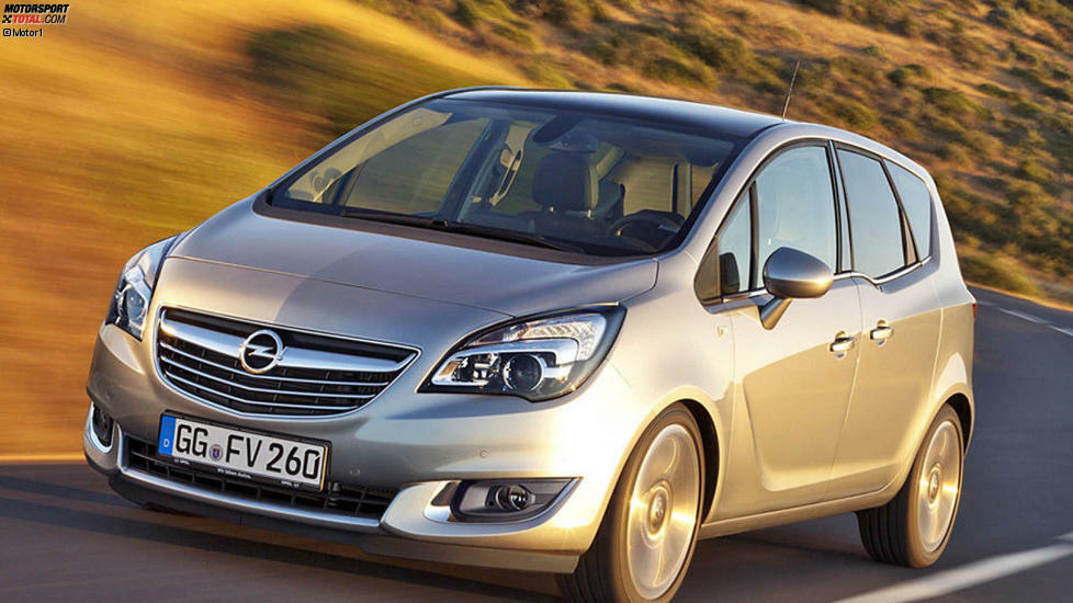 Platz 3: Opel Meriva: Trotz der gegenläufig öffnenden Türen (oder vieleicht gerade deswegen) hat der Opel Meriva eine treue Fangemeinde. 25,7 Prozent davon sind im Rentenalter. Ob der Meriva-Nachfolger namens Crossland X daran anknüpfen kann?
