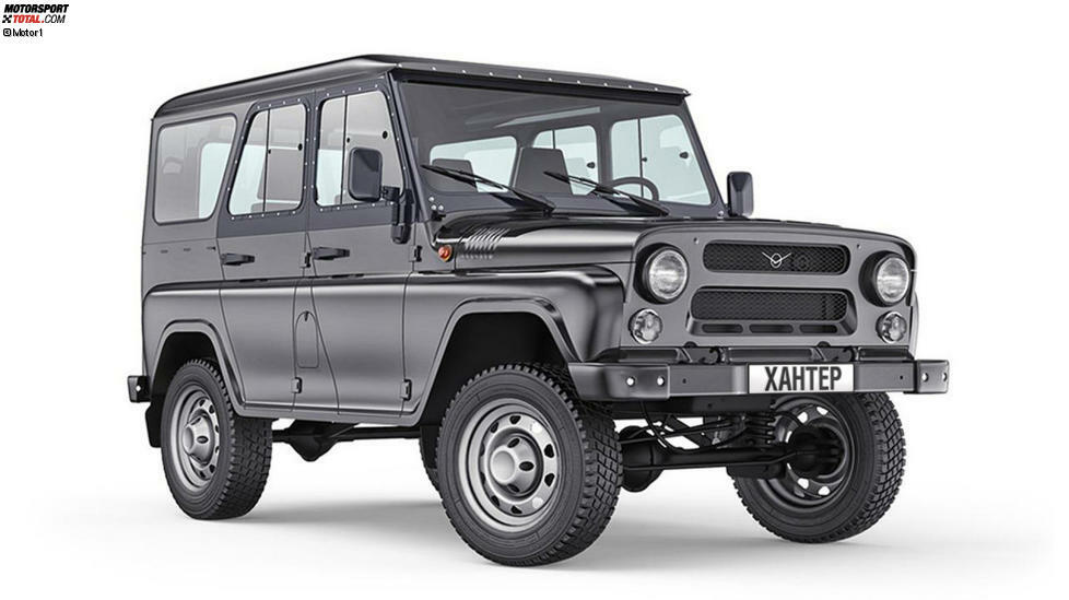 Vietnam, der Ukraine und sogar in den USA (1997 bis 2005) hergestellt. UAZ (Ulyanovsky Avtomobilny Zavod) bietet heute immer noch eine moderne Version des Modells für Kunden an, genannt Hunter. Im Gegensatz zu modernen SUVs und Crossover war der UAZ schon in der Basisversion mit 210 Millimetern Bodenfreiheit ein echtes Offroad-Fahrzeug.