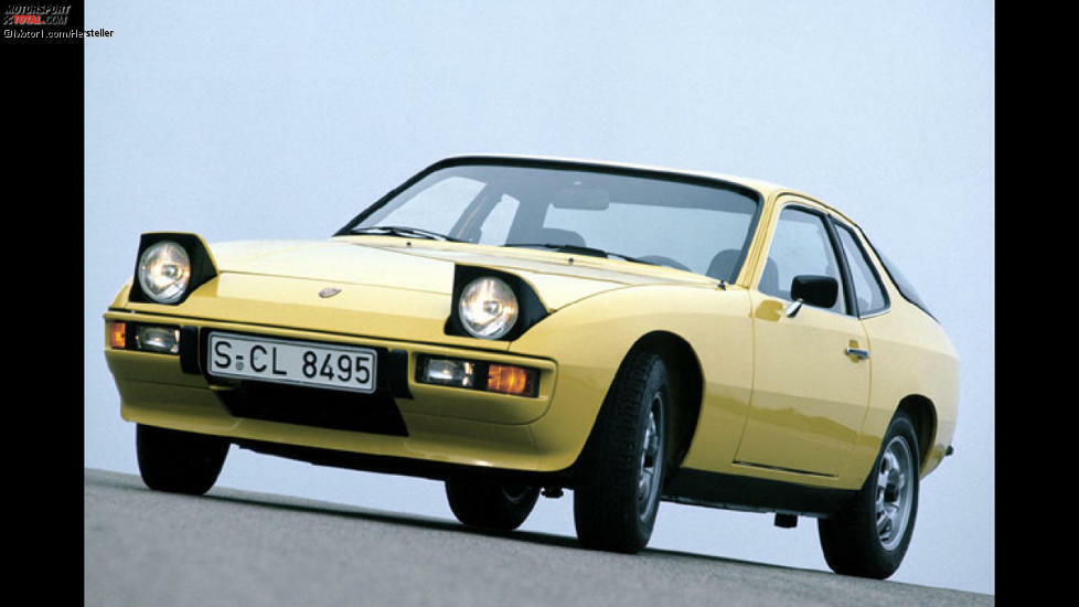 Porsche 924:Als Hausfrauen-Porsche erlangte der 924 etwas fragwürdige Berühmtheit. Mit dem Motor des damaligen Audi 100 ausgerüstet, sollte der Volksporsche auf Kundenfang bei weniger betuchten Sportwagenfreunden gehen. Mit aus heutiger Sicht bescheidenen 125 PS war der Wagen insgesamt ein durchaus erfolgreiches Modell: