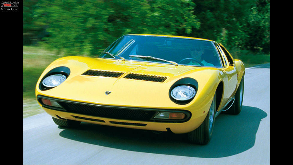 Lamborghini Miura SV: Eine der Sportwagen-Ikonen schlechthin ist der schon 1966 vorgestellte Lamborghini Miura. 1971 ergänzten die Italiener das Programm um den 385 PS starken Miura SV.