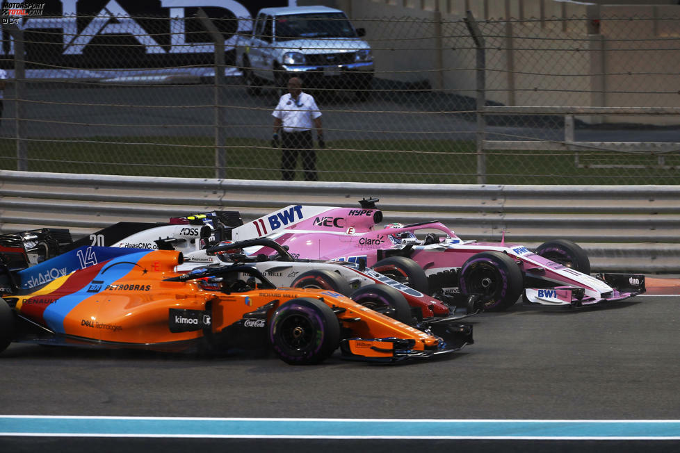 Sergio Perez (3): Im Qualifying etwas schlechter, im Rennen etwas besser unterwegs als der Teamkollege, verabschiedet sich der Mexikaner mit einer grundsoliden Vorstellung aus der Saison 2018. Dafür, dass er sein Auto als 