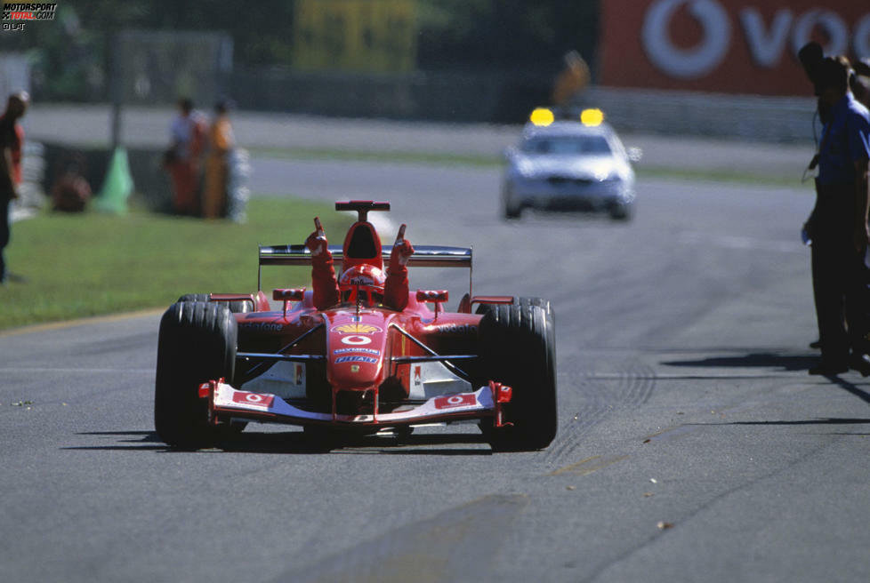 Ferrari F2003-GA: Nachdem der F2002 endlich in den verdienten Ruhestand geschickt wird, übernimmt der F2003-GA. Dieser ist zwar nicht so dominant wie seine Vorgänger, am Ende des Jahres 2003 reicht es für Schumacher und Ferrari aber trotzdem zum bereits vierten WM-Titel in Serie. Bilanz: 12 Rennen, 5 Siege, 3 Pole-Positions