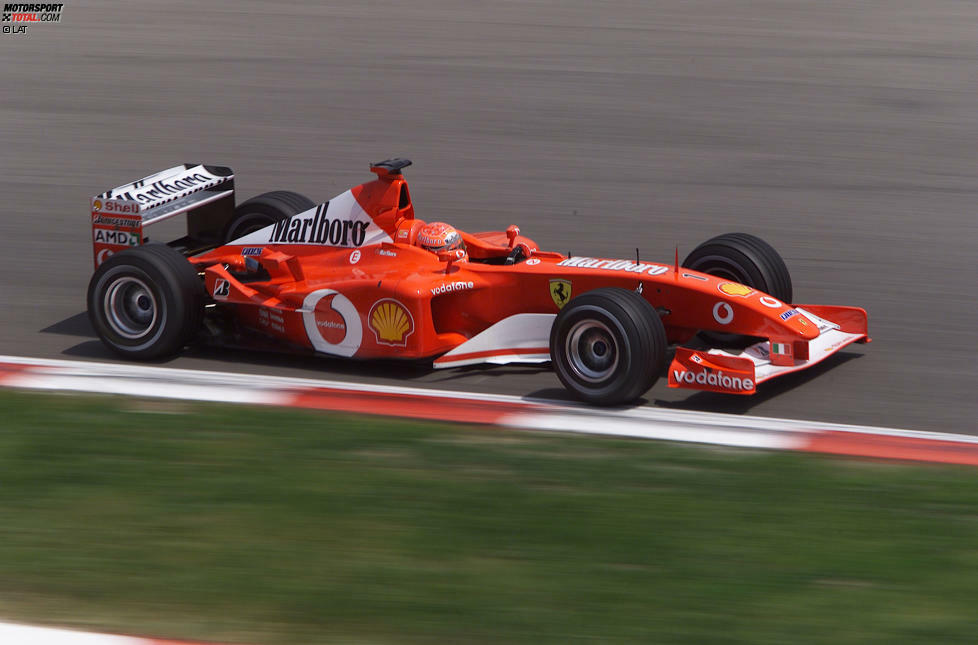 Ferrari F2002: Das neue Auto ist anschließend noch einmal ein Sprung nach vorne. Gegen den F2002, der auch zu Beginn der Saison 2003 noch viermal an den Start geschickt wird, ist 2002 kein Kraut gewachsen. Dieses Mal gewinnt 