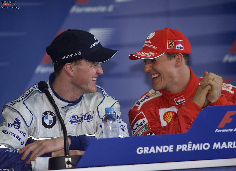 ... Michael Schumacher erst drei WM-Titel hatte und gegen seinen Bruder Ralf Formel-1-Rennen bestritt.