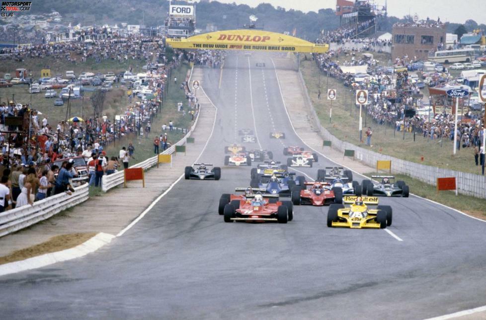 Kyalami Grand Prix Circuit: Bereits zwischen 1967 und 1985 fährt die Formel 1 hier, bevor der Grand Prix aufgrund der Apartheid-Politik in Südafrika aus dem Kalender fliegt. 1992 und 1993 gibt es ein Comeback auf der mittlerweile umgebauten Strecke, dann verabschiedet sich die Formel 1 endgültig aus Südafrika - und vom gesamten Kontinent.