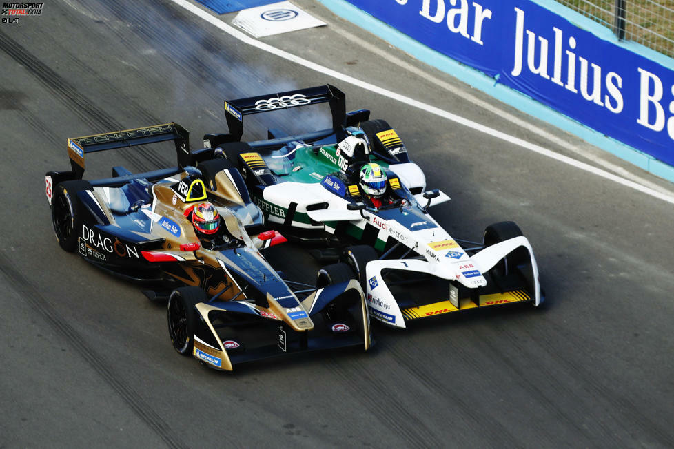 In Uruguay kehrt Meister Lucas di Grassi zurück aufs Podium, auf dem er von jetzt an bei jedem der sieben verbleibenden Rennen stehen wird - ein neuer Formel-E-Rekord. Am Strand von Punta del Este liefert sich der Titelverteidiger über die gesamte Renndistanz ein packendes Duell mit Jean-Eric Vergne und feiert den zweiten Platz.