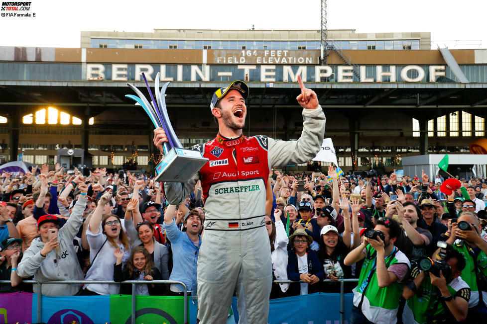 Daniel Abt holt die Pole-Position, gewinnt vor Lucas di Grassi, fährt dabei die schnellste Rennrunde und führt außerdem über die gesamte Renndistanz. 47 von 47 möglichen Punkten - das gelang zuvor noch keiner anderen Mannschaft.
Techeetah: 205 Punkte/Audi: 161 Punkte