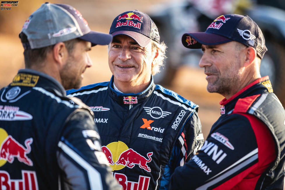 Stephane Peterhansel, Carlos Sainz und Cyril Despres