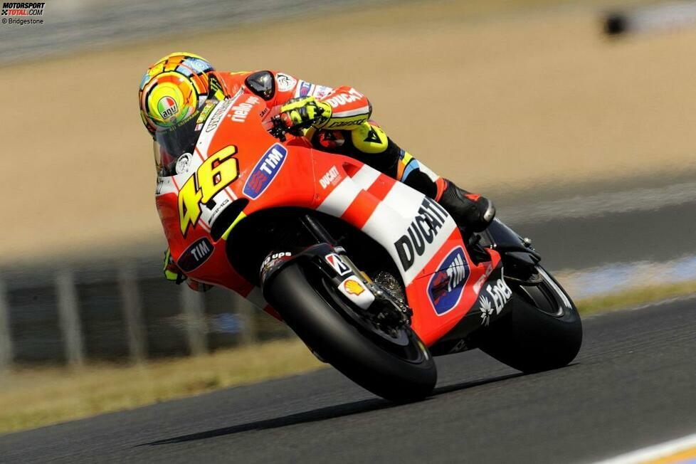 Valentino Rossi (2011-2012): 35 Rennen, 3 Podestplätze