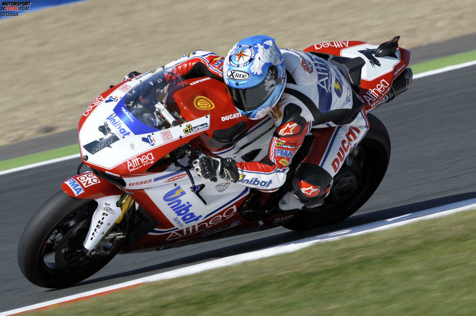 Carlos Checa auf dem Weg zum bisher letzten WM-Titel von Ducati: 2011 gewann der Spanier mit dem Althea-Team die WSBK.