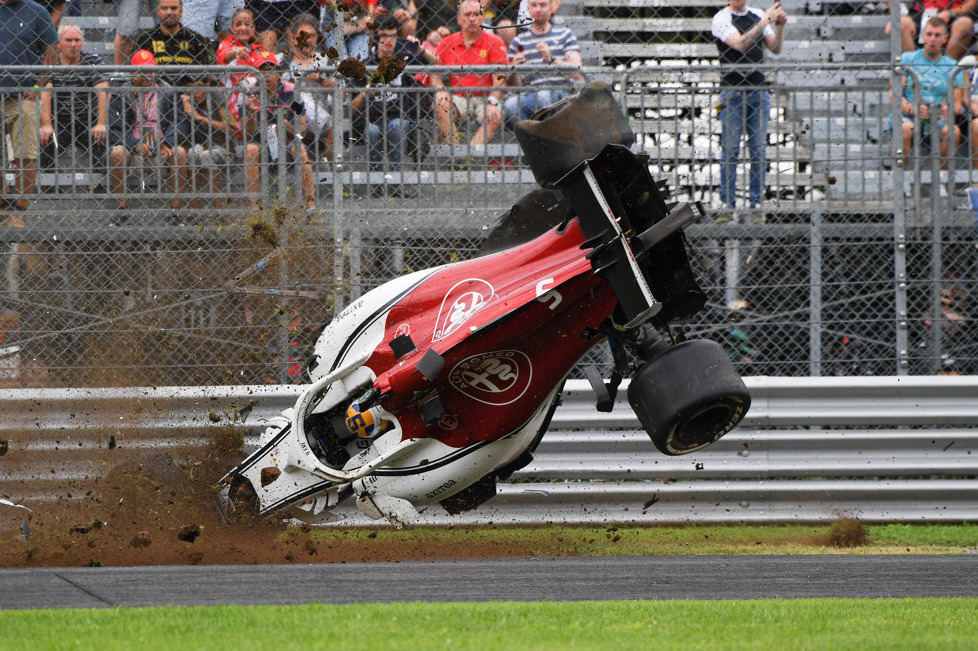 Marcus Ericsson erlebte in Monza einen wahren Horrorunfall, bei dem er sich mehrfach überschlug