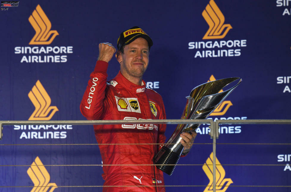 12. Sebastian Vettel - Letzter Sieg: Großer Preis von Singapur 2019 für Ferrari