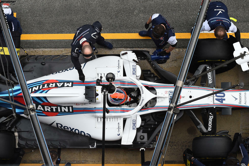 Die seitlichen Windabweiser, wie hier schön am Williams FW41 zu erkennen, dürften auch 2018 Gegenstand intensiver Entwicklungen sein. Schon jetzt ist dieser Bereich des Autos ungeheuer komplex aufgebaut.