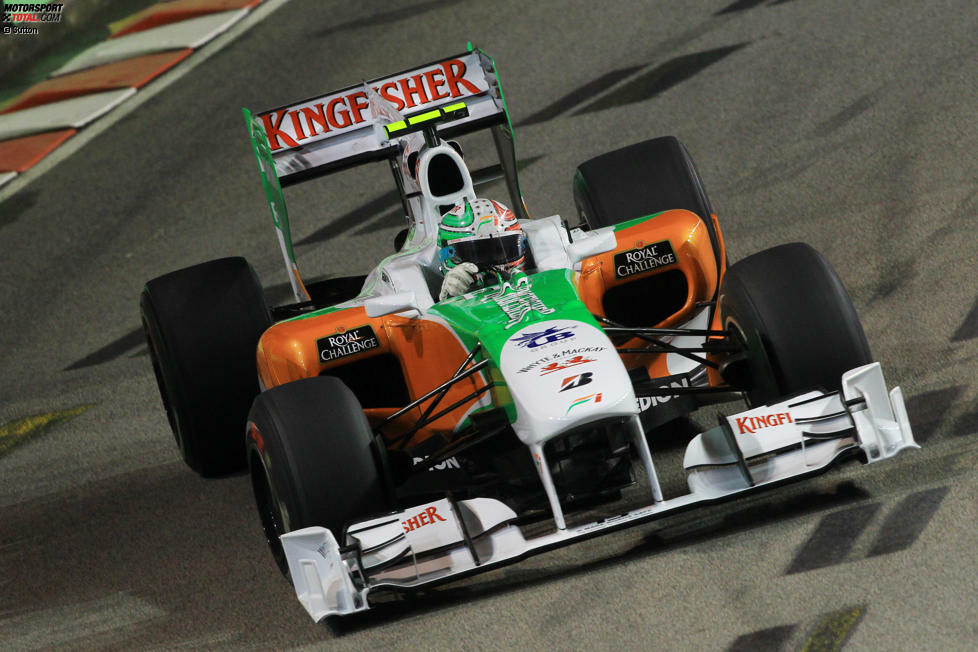 2010 saßen Adrian Sutil und Vitantonio Liuzzi am Steuer des VJM03.