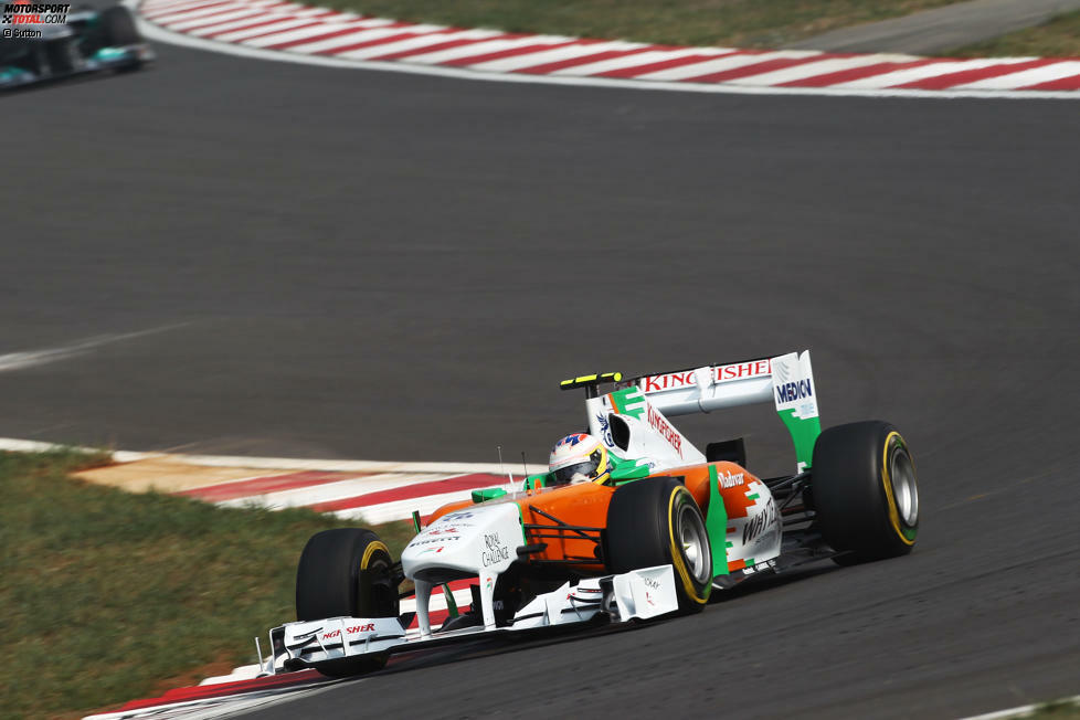 Mit dem VJM04 ging es im Jahr 2011 weiter aufwärts. Force India wird Sechster der Konstrukteurswertung.