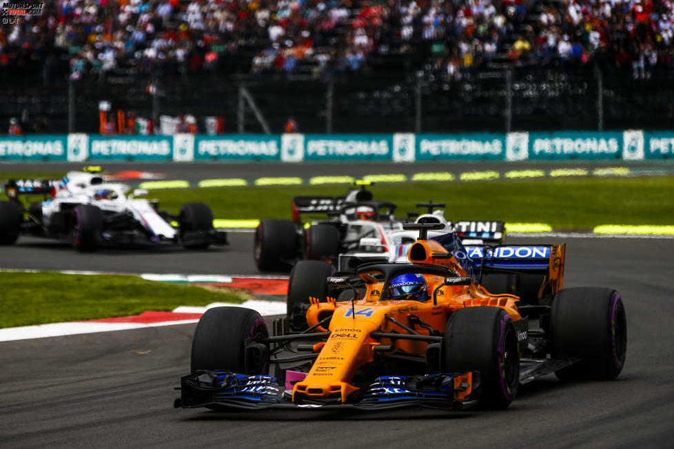 Fernando Alonso (4): Man merkt, dass er auf Abschiedstournee ist - so ein bisschen wie der angehende Rentner, der an seinen letzten Arbeitstagen nur noch widerwillig ins Büro geht. Es reichen auch seine schlechteren Tage, um Vandoorne im Quali zu schlagen. Im Rennen gleich zu Beginn Pech mit dem Ocon-Flügel.