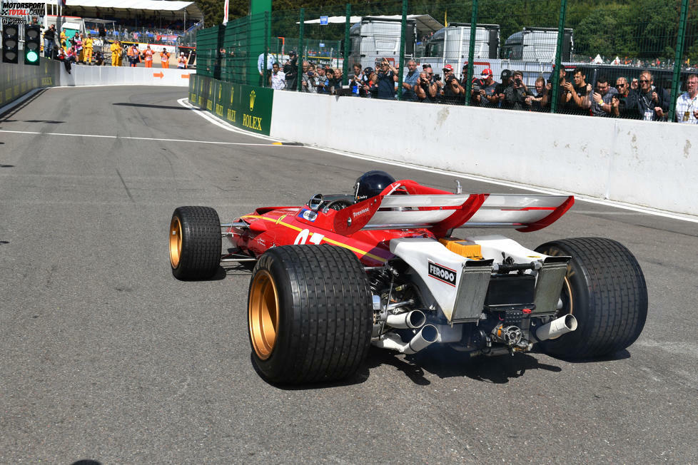 Jacky Ickx im Ferrari 312B von 1970/1971 beim Showrun in Spa-Francorchamps