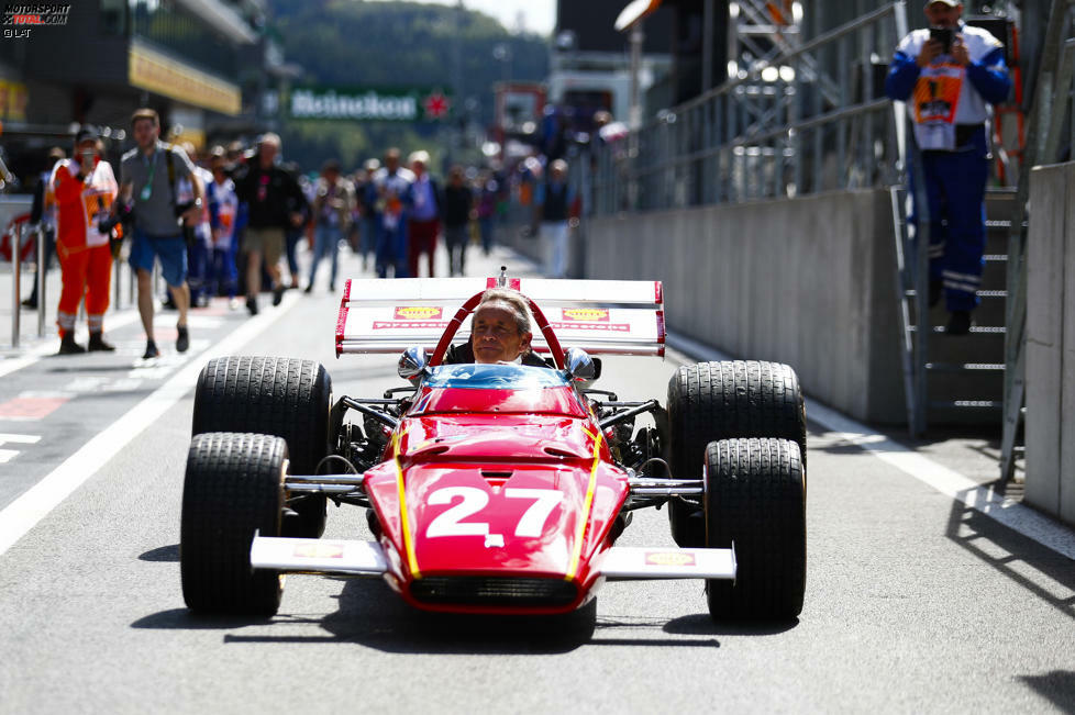 Jacky Ickx im Ferrari 312B von 1970/1971 beim Showrun in Spa-Francorchamps