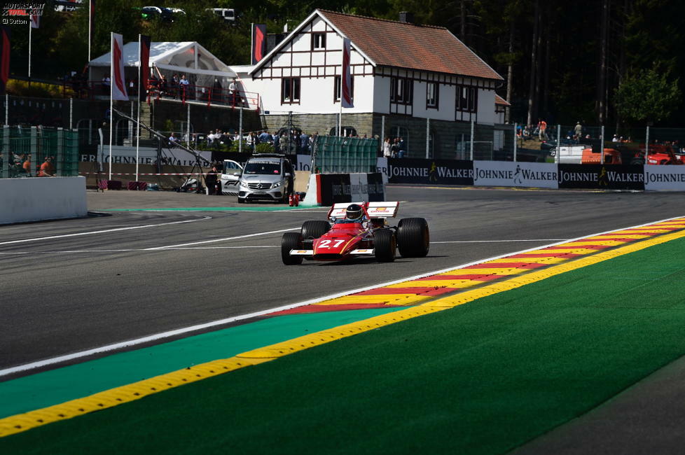 Jacky Ickx im Ferrari 312B von 1970/1971 beim Showrun in Spa-Francorchamps