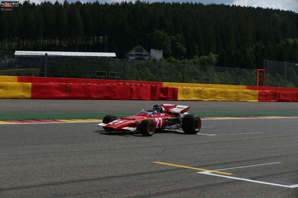 Jacky Ickx im Ferrari 312B von 1970/1971 beim Showrun in Spa-Francorchamps