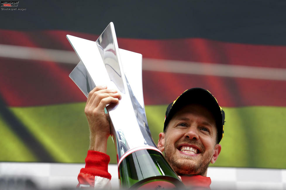 Sebastian Vettel (1): Besser geht's nicht! Jede weitere Begründung überflüssig. Denn der Mauerkuss am Freitag, so stellte sich später heraus, hatte keine negativen Auswirkungen auf sein weiteres Wochenende. Somit verdient wieder in WM-Führung.