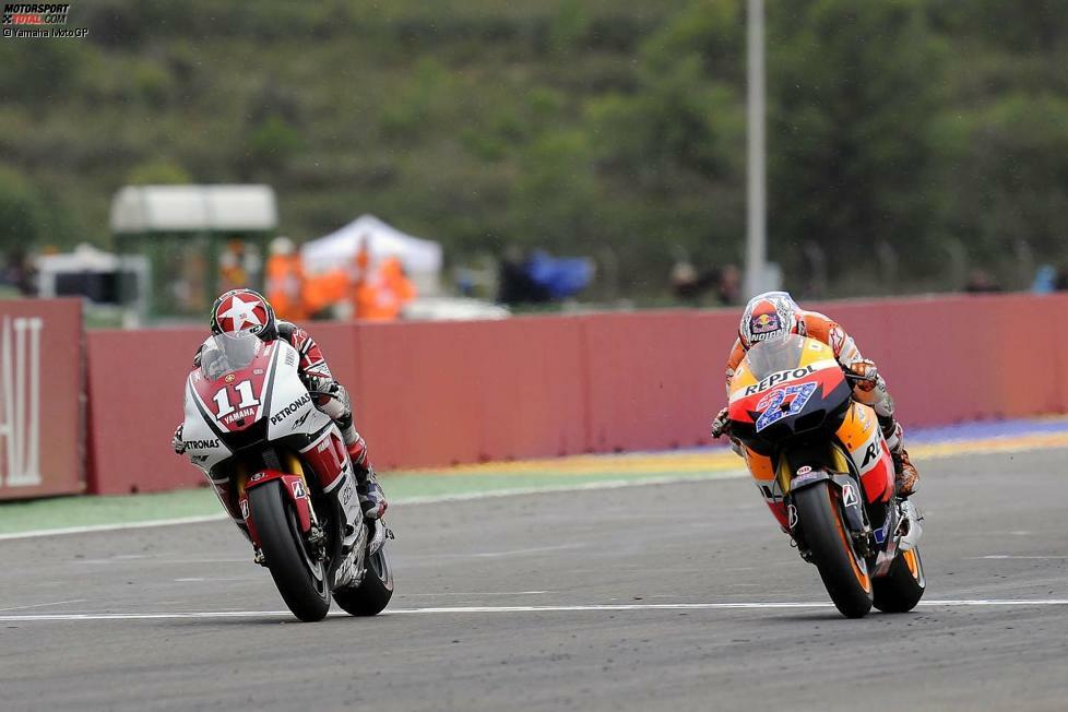 #3: Grand Prix von Valencia 2011 in Valencia: Casey Stoner (Honda) 0,015 Sekunden vor Ben Spies (Yamaha)