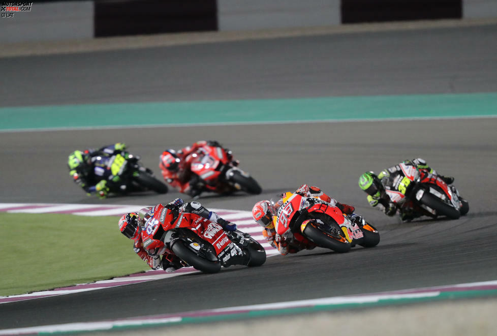 #5: Grand Prix von Katar 2019 in Losail: Andrea Dovizioso (Ducati) 0,023 Sekunden vor Marc Marquez (Honda)