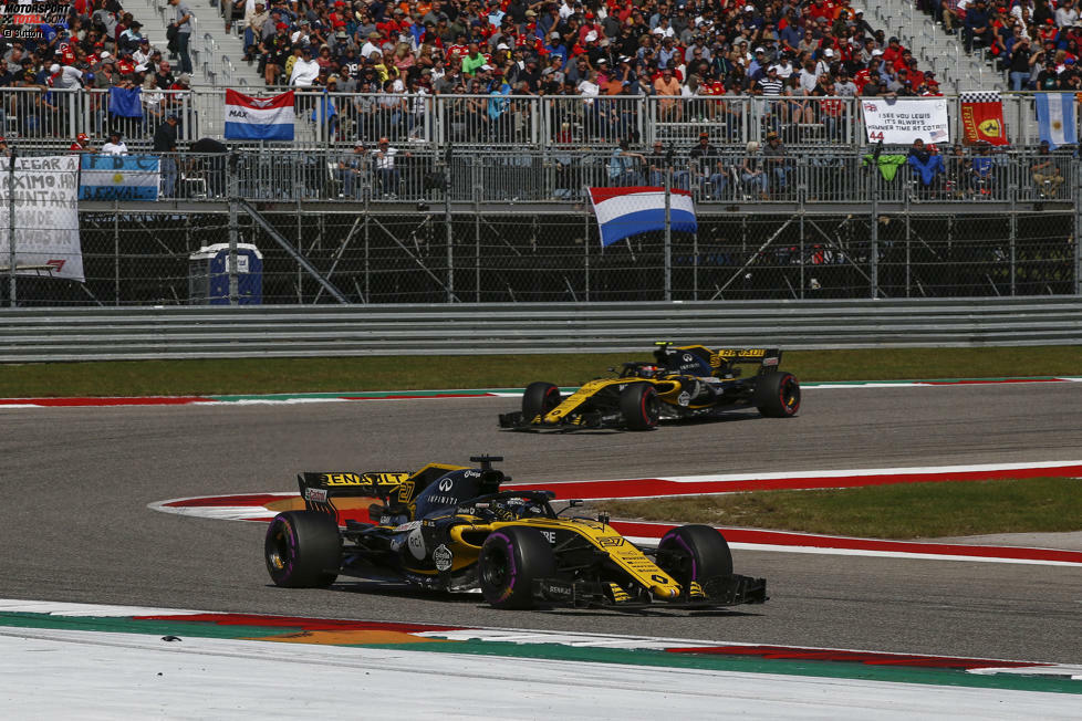 Nico Hülkenberg (2): Bis Freitagabend deutete wenig darauf hin, dass Renault in Austin wieder auf die Beine kommen würde. Aber ab dem Qualifying lieferte er eine tadellose Vorstellung ab. Dabei war er vom Speed her nicht schneller als Sainz, sonst wäre sogar eine Eins denkbar gewesen. Aber fehlerfreier.