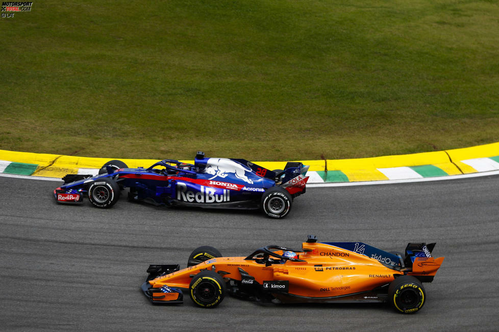 Brendon Hartley (3): Endlich mal eine richtig solide Leistung des Neuseeländers! Gasly hatte er zwar nicht im Griff, aber er war in Brasilien um einen Tick besser als der künftige Red-Bull-Pilot. Wäre er immer so aufgetreten, hätte er sein Cockpit für 2019 wohl schon in der Tasche.