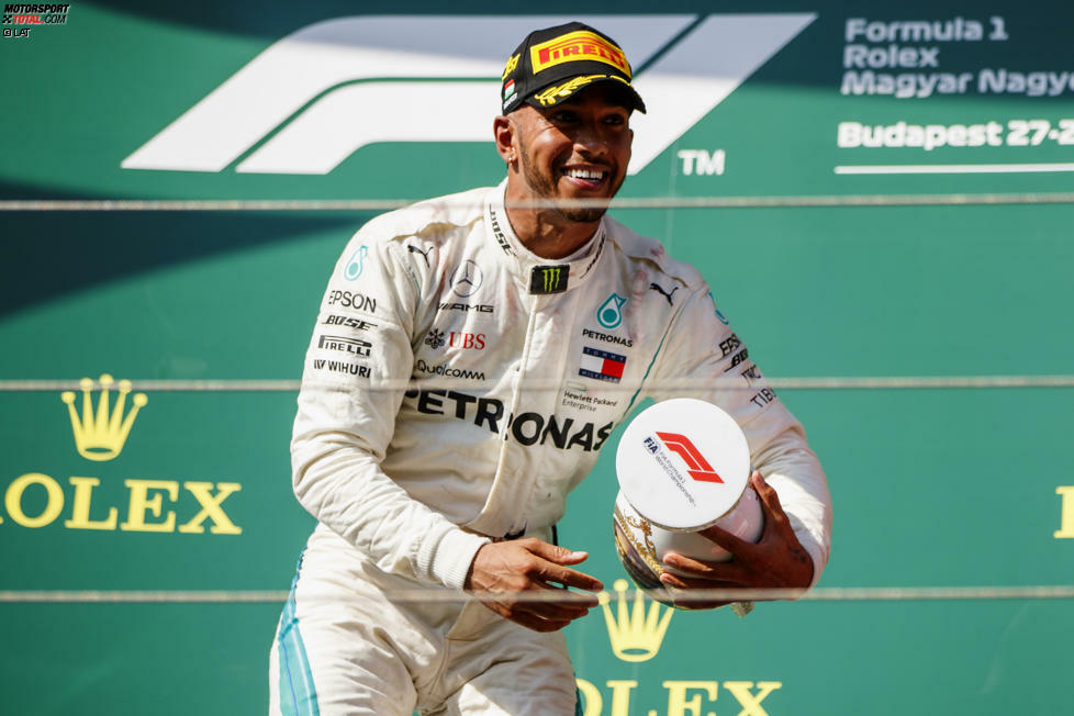Lewis Hamilton (1): Hat schon wieder ein Rennen gewonnen, das er nicht hätte gewinnen dürfen, doch Hamilton war punktgenau da, als es darauf ankam. Seine unerwartete Pole im Regen war der Schlüssel zum Sieg. Dadurch hatte er am Ende im Rennen deutlich leichteres Spiel.