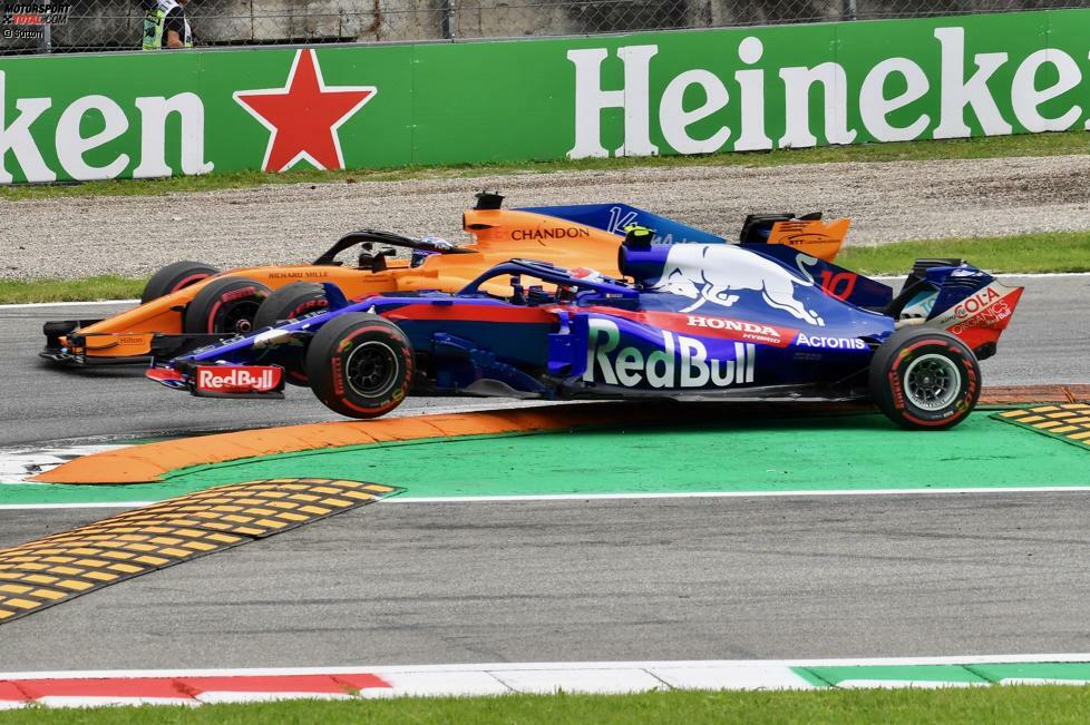 Pierre Gasly (4): Ein tolles Qualifying reicht nicht, um uns zu überzeugen. Gasly hätte sich vor allem die Berührung mit Ricciardo in der Rettifilo schenken können. Auch sonst fuhr er in einigen Rennsituationen über dem Limit. Dadurch war sein Auto beschädigt - ebenso wie seine Chancen auf Punkte.