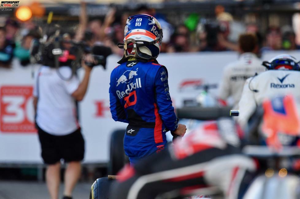 Pierre Gasly (3): Ein künftiger Red-Bull-Fahrer sollte gegen Hartley keine Qualifyings verlieren. Im Rennen rückte er das wieder zurecht. Trotz falscher Strategie (gegen seinen Willen) und einem sich angeblich merkwürdig anfühlenden Honda-Motor. Durchschnitt.