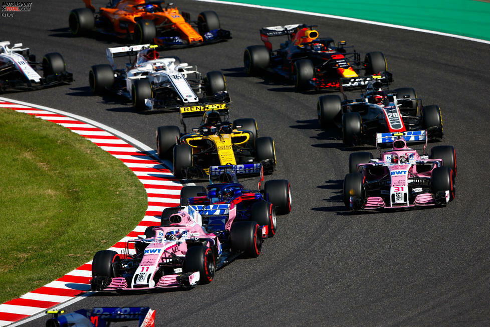 Esteban Ocon (3): Eine starke Wochenend-Leistung, knapper Qualifying-Sieger gegen Perez, solide Vorstellung im Rennen. Eine Note Abzug gibt's jedoch für die Grid-Strafe (drei Positionen), weil er im Qualifying bei roten Flaggen zu schnell unterwegs war. Kann passieren. Sollte aber nicht.