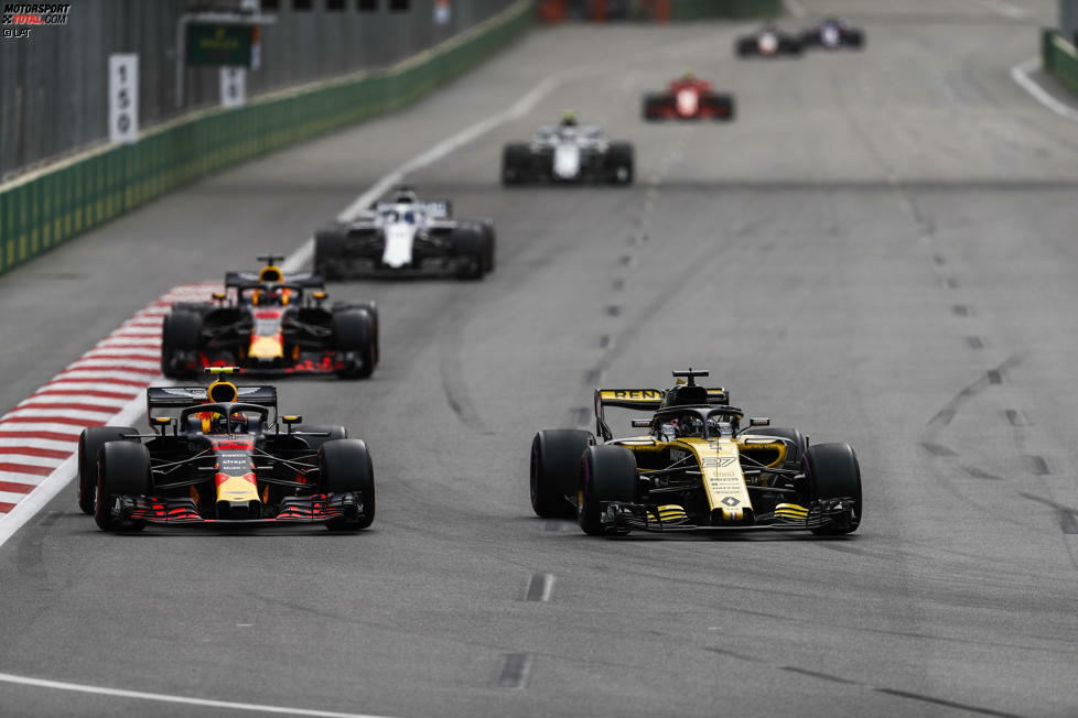 Nico Hülkenberg (4): Das ganze Wochenende schneller als Sainz, im Qualifying das Maximum herausgeholt, im Rennen die Red Bulls niedergefightet, das Podium schon am Horizont - und dann ein vermeidbarer Fahrfehler, ausgerechnet wieder in Baku! Der trübt die Note dramatisch ein.