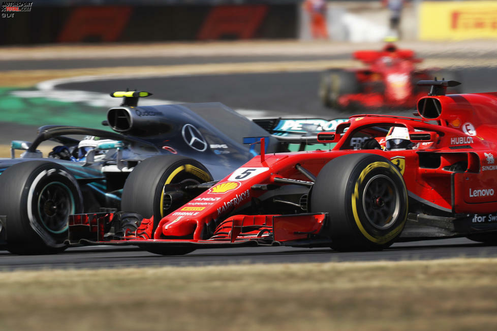 Sebastian Vettel (1): Er hat schon spektakulärere Siege gefeiert als in Silverstone. In den Trainings kaum schneller als der Teamkollege, fuhr er nur die Möglichkeiten des Ferrari aus. Aber das Manöver gegen Bottas war stark, und die Ausführung insgesamt fehlerfrei. Kombiniert mit dem Siegerbonus geben wir dafür eine Eins.