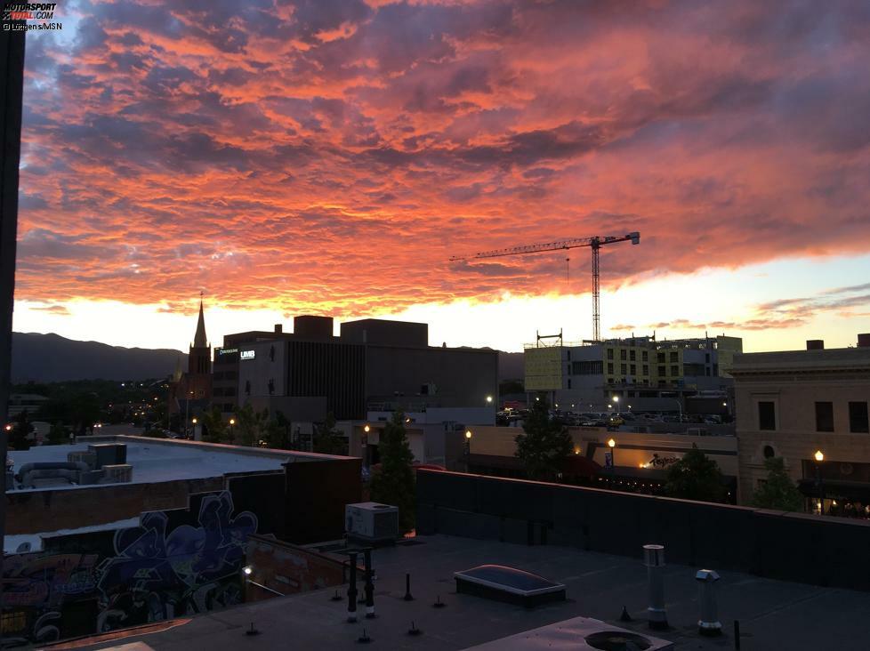 Abendstimmung in Colorado Springs, die an den Film 