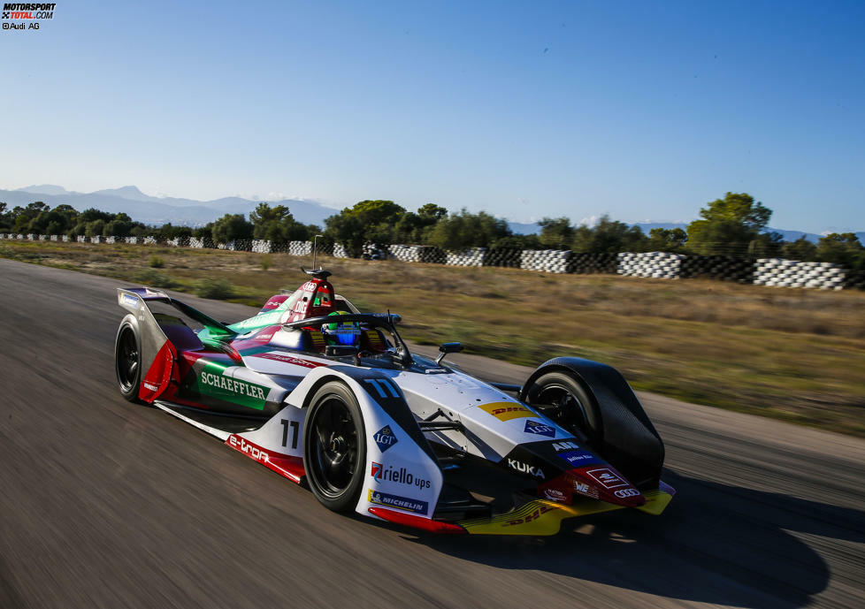 Der neue Audi e-tron FE05 beim Test auf Mallorca.