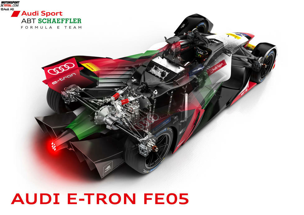 Das Innenleben des Audi e-tron FE05.