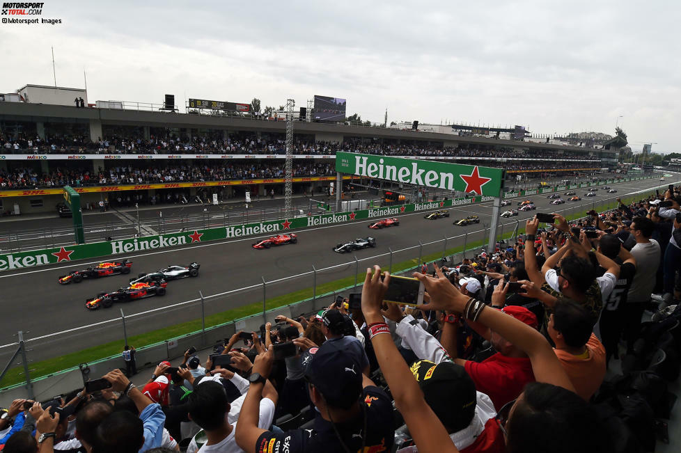 Letztmals beide Autos in Reihe 1: Mexiko 2018 mit Daniel Ricciardo und Max Verstappen