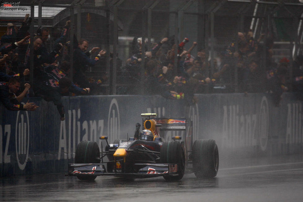 Erster Sieg: China 2009 mit Sebastian Vettel (im 38. Rennen)