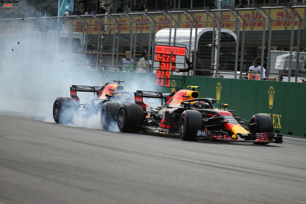 Nach dem Scharmützel zwischen Max Verstappen und Daniel Ricciardo in Baku riecht es nach Stunk bei Red Bull: alle Bilder des Vorgeplänkels, des Crashs und des Nachspiels!