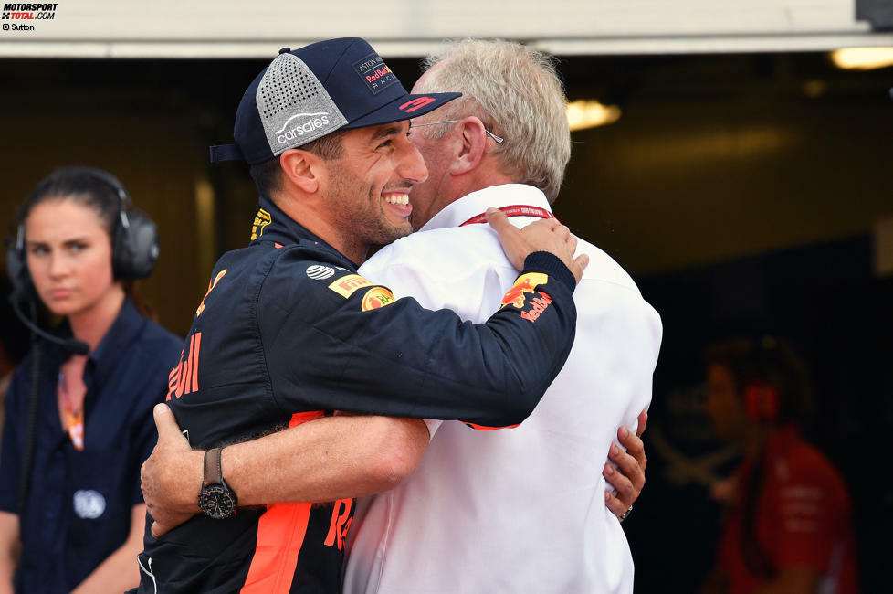 Erster Gratulant nach dem Rennen: Helmut Marko. 