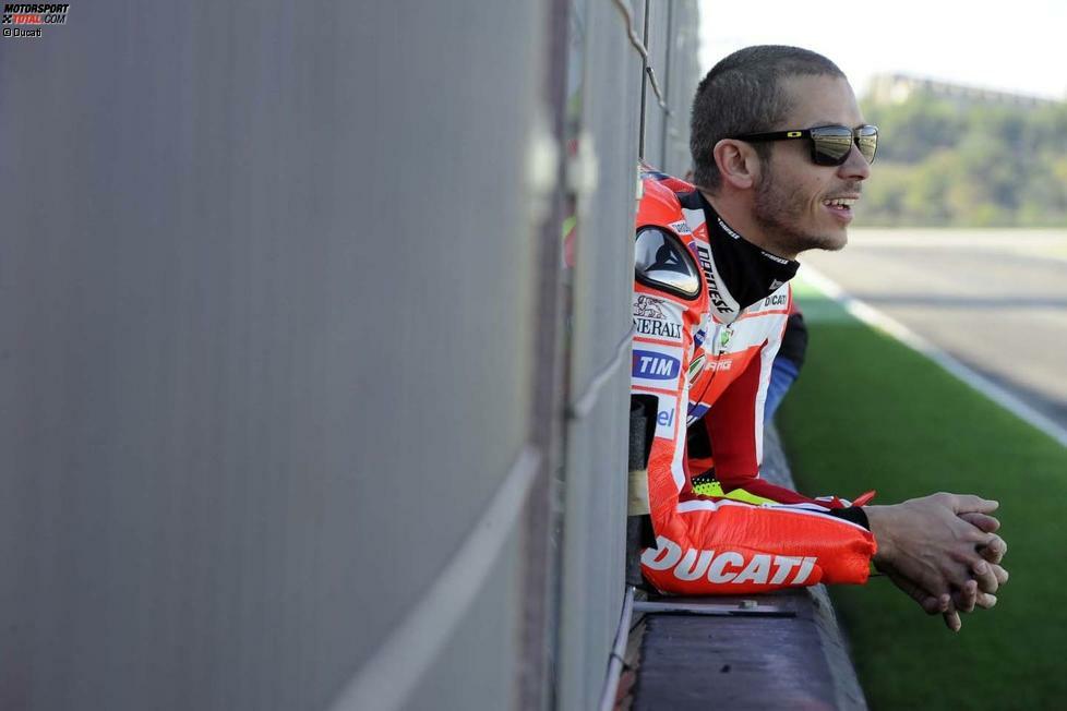 2011: Jetzt ganz in Rot - Rossis erstes Jahr bei Ducati