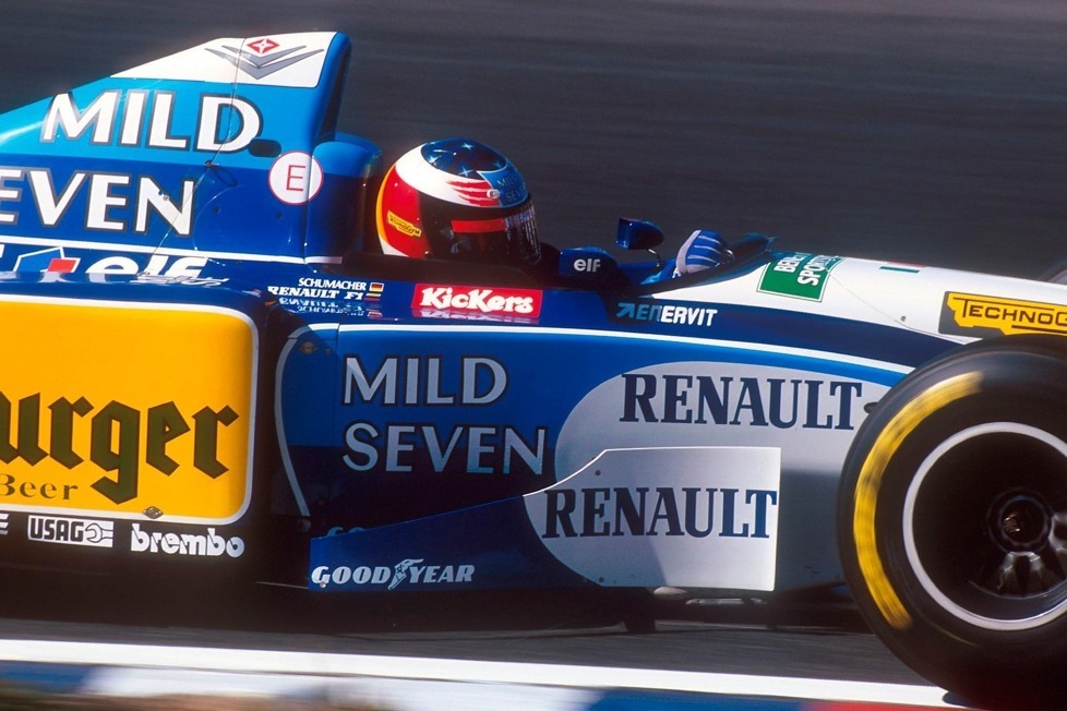 Mit dem Sieg beim Pazifik-Grand-Prix 1995 in Aida machte Benetton-Fahrer Michael Schumacher seinen zweiten WM-Titelgewinn perfekt. Wir erinnern mit Fotos!