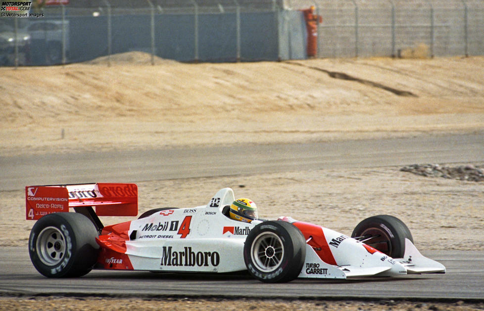 20. Dezember 1992: Der dreimalige Formel-1-Weltmeister Ayrton Senna testet ein Penske-IndyCar, weil er über einen Wechsel in die USA nachdenkt. Es bleibt aber bei diesem einen Test - und hier sind die Bilder dazu!