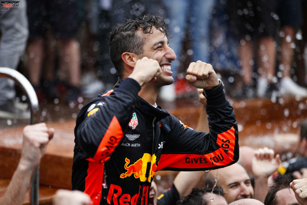 Hopp oder top: Daniel Ricciardo siegte in China und in Monaco, kam aber bei keinem anderen Rennen unter die Top 3. Damit war der scheidende Red-Bull-Pilot der erste Fahrer seit Jochen Rindt in der Saison 1970, der zwei Grands Prix gewann und sonst nicht auf dem Podium stand.