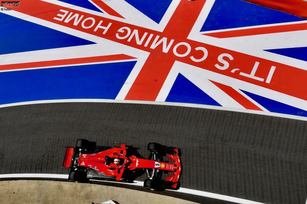 Großbritannien: Räikkönen räumt Hamilton ab und macht Vettel das Gewinnen einfacher. Letztlich ist es aber ein brillantes Manöver gegen Bottas, das dem Deutschen nach einer Gala den Sieg sichert. Realer Punktestand: 171:163. Fehlerbereinigt: 213:144.