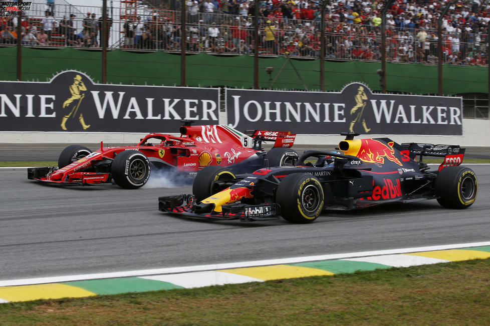 Brasilien: Ein Sensorproblem bremst Vettel im Rennen ein, weshalb er von Startplatz zwei auf den sechsten Rang zurückfällt, während Hamilton mit Glück gewinnt - kein Vorwurf. Realer Punktestand: 302:383. Fehlerbereinigt: 410:349.
