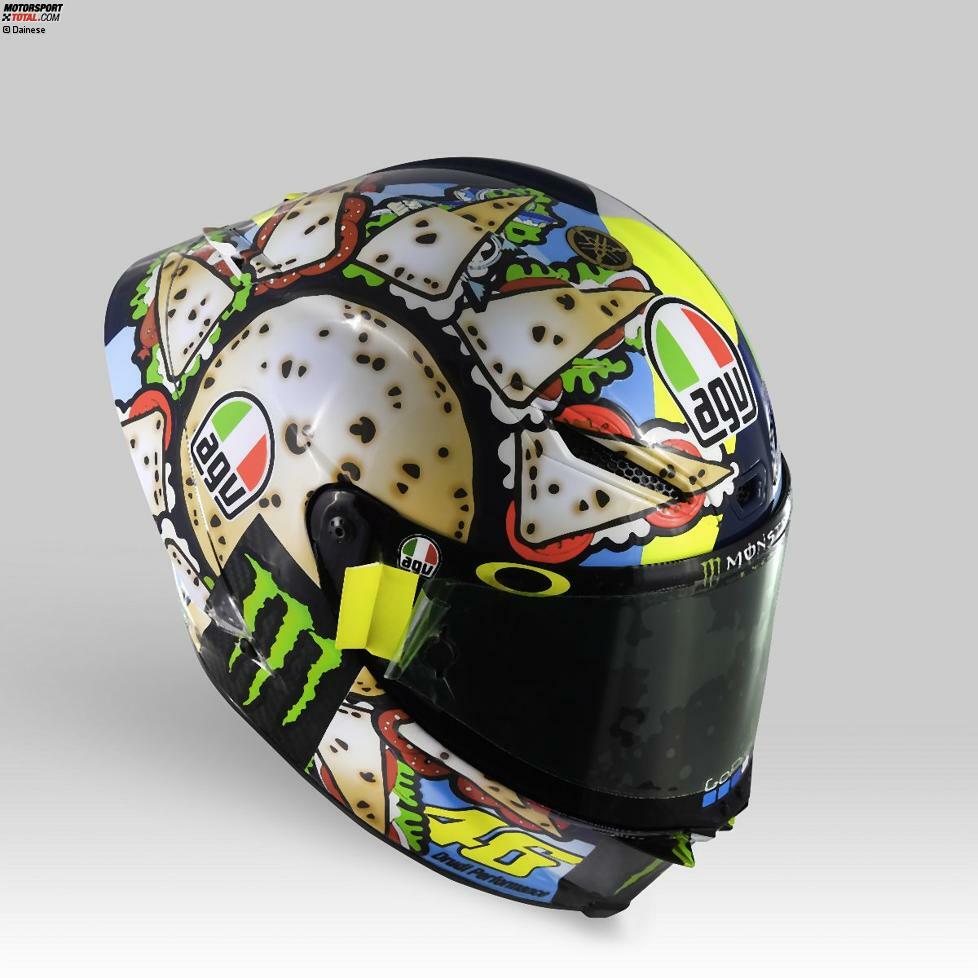 Das Spezieldesign von Valentino Rossis Helm für Misano 2019